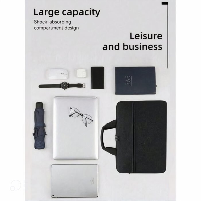 Sacoche pour PC portable 13 pouce, Cartable d'affaire,Noir – Image 3